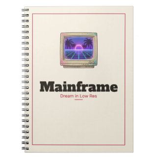 Cahier à reliure spirale Moniteur CRT rétro Mainfr