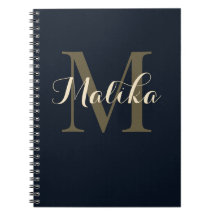 Cahier à reliure spirale personnalisé avec monogra