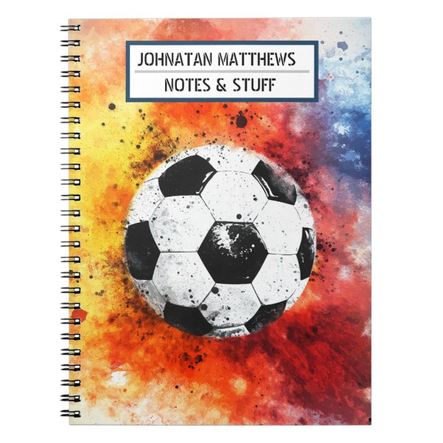 Cahier à reliure spirale photo Football de rentrée (Devant)
