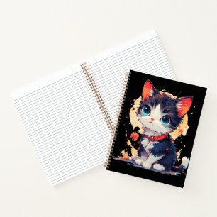 Cahier à reliure spirale pour amateurs de chats mi