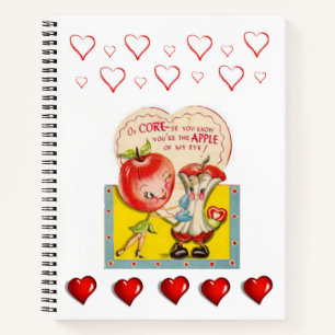 Cahier à reliure spirale pour la Saint-Valentin