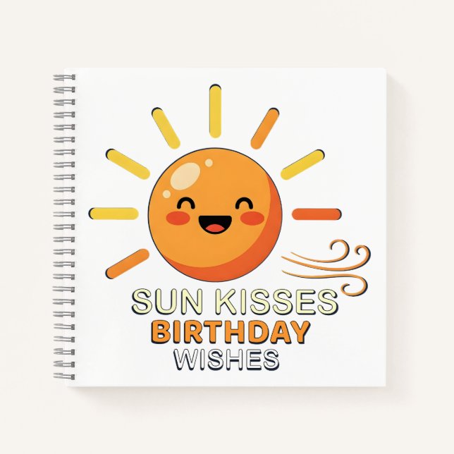 Cahier à reliure spirale pour vœux d'anniversaire  (Devant)