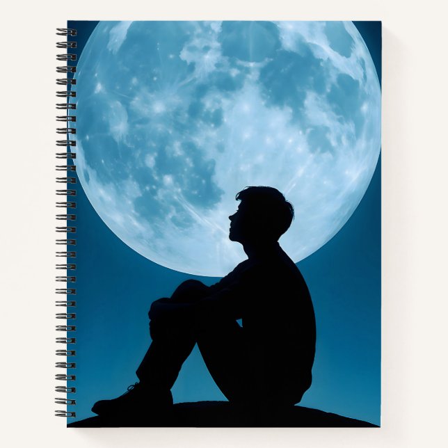 Cahier à reliure spirale Reflets au clair de lune (Devant)