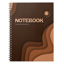 Cahier à spirale aux tons terreux marron