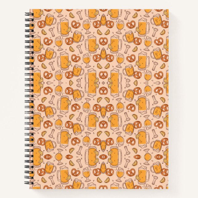 Cahier à spirale avec un motif orange (Devant)