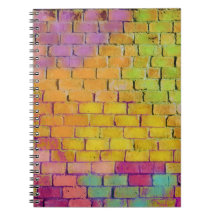 Cahier à spirale Briques arc-en-ciel Couleurs de p
