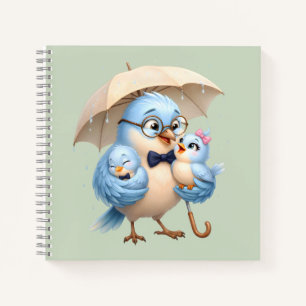 Cahier à spirale Cadeau d'oiseau père