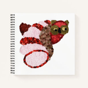 Cahier à spirale carré Hibou