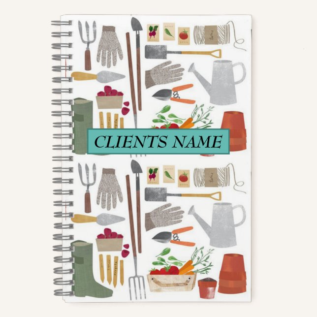 Cahier à spirale d'affaires - Nom du client ou pro (Recto)