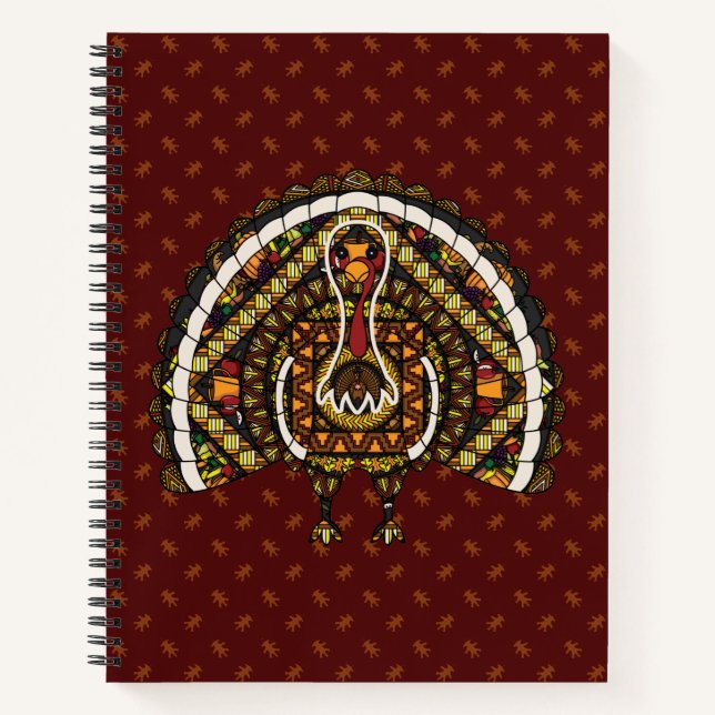Cahier à spirale de dinde d'automne (Devant)