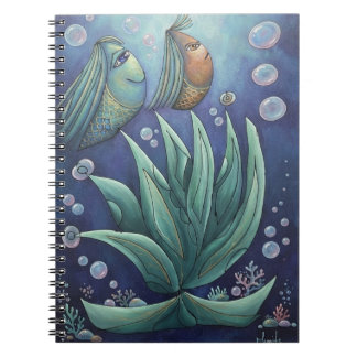 Cahier à spirale de fantaisie esthétique sous-mari