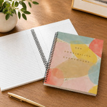 Cahier à spirale de formes abstraites de citation