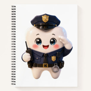 Cahier à spirale de l'agent de police dentaire