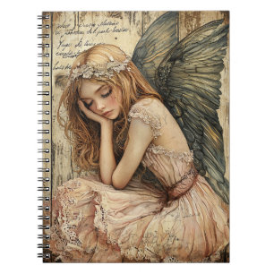 Cahier à spirale de l'ange mignon