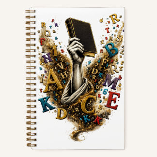 Cahier à spirale de lecture artistique et alphabet