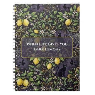 Cahier à spirale de magie noire gothique Citron