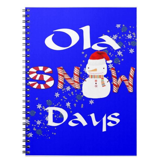 Cahier à spirale de Noël Bonhomme de neige (Devant)