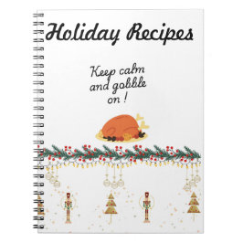 Cahier à spirale de recettes de fêtes