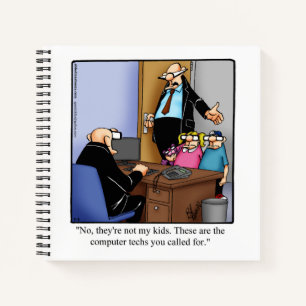 Cahier à spirale d'humour de bureau
