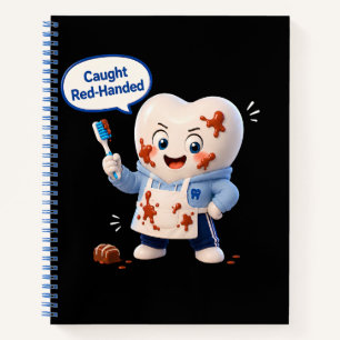 Cahier à spirale en chocolat avec humour de dentis