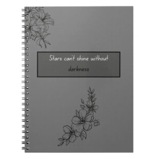Cahier à spirale floral esthétique