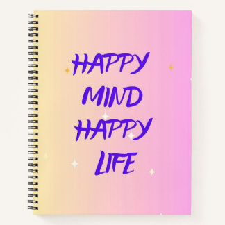 Cahier à spirale Happy Mind – Motivationnel