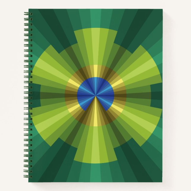 Cahier à spirale Illusion du paon (Devant)