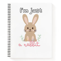 Cahier à spirale lapin