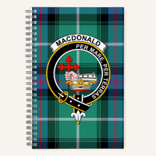 Cahier à spirale MacDonald Tartan et blason de cla