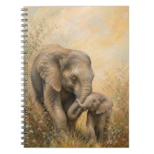 Cahier à spirale Mère & Bébé Éléphant |