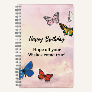 Cahier à spirale Papillon Déchiré Rêveur Lilas Ros