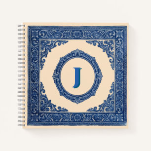 Cahier à spirale personnalisé : Art de carreaux de