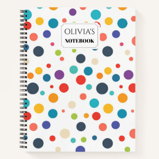 Cahier à spirale personnalisé aux couleurs rétro e
