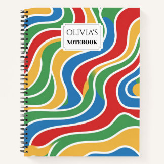Cahier à spirale personnalisé avec motif tourbillo