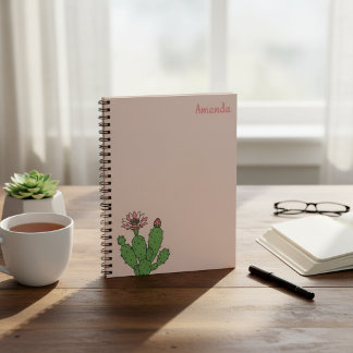 Cahier à spirale personnalisé Cactus