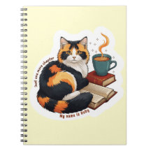 Cahier à spirale personnalisé Cozy Calico Cat