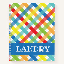 Cahier à spirale personnalisé Criss Cross primaire