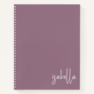 Cahier à spirale personnalisé lilas poussiéreux