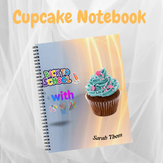 Cahier à spirale personnalisé pour cupcakes de ren