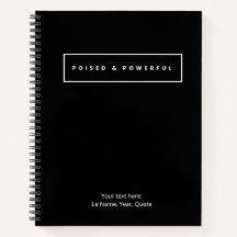 Cahier à spirale posé et puissant