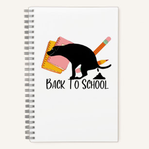 Cahier à spirale rentrée scolaire chien qui fait c