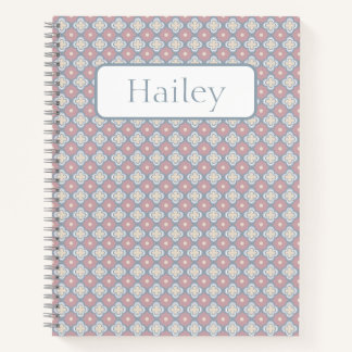 Cahier à spirale rose et bleu