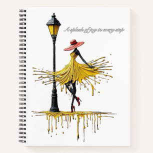 Cahier à spirale sophistiqué et artistique