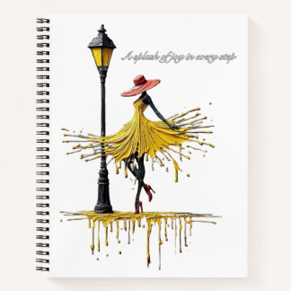 Cahier à spirale sophistiqué et artistique