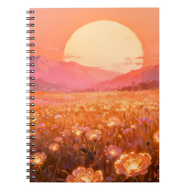 Cahier à spirale Sunset Bloom (Devant)