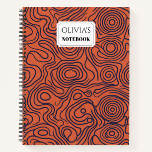 Cahier à spirale Topo ligne d'art en terre cuite p