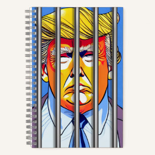 Cahier à spirale Trump en prison 5,5" x 8,5"
