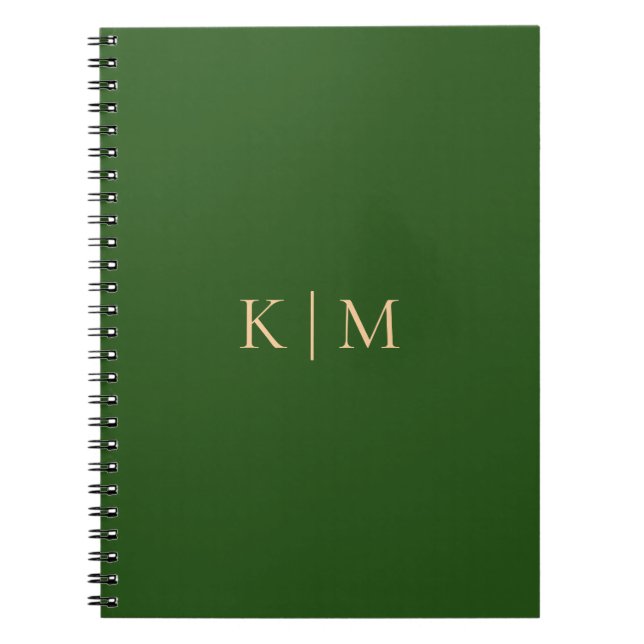 Cahier à spirale vert chasseur  (Devant)