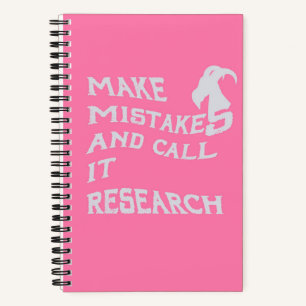 Cahier à spirales pour faire des erreurs et les ap