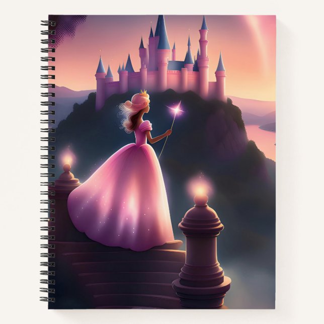 Cahier à spirales Princesse Rose - Enchantant (Devant)